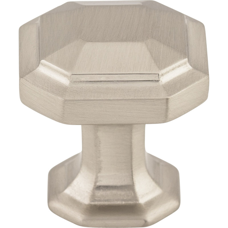 Emerald 1 1/8" Diameter Round Knob, Brushed Satin Nickel