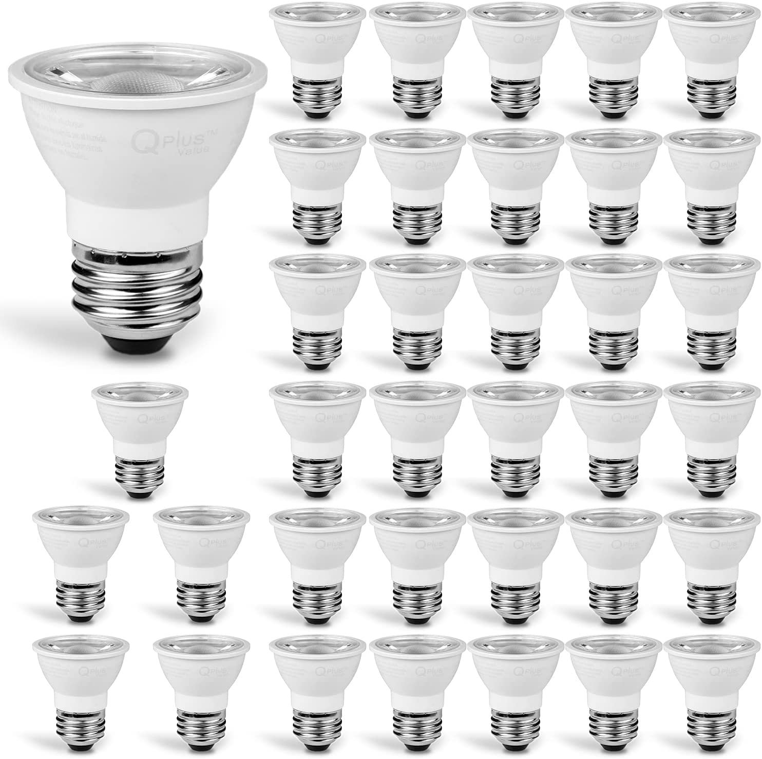 WELLHOME GU10 LED 60 Watt Equivalent Spot Light Bulb, 7W Dimmable