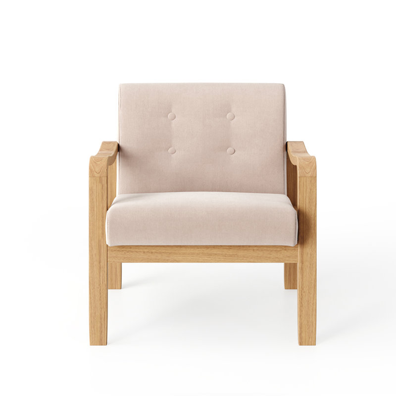Craig Upholstered Armchair, Beige/Natural