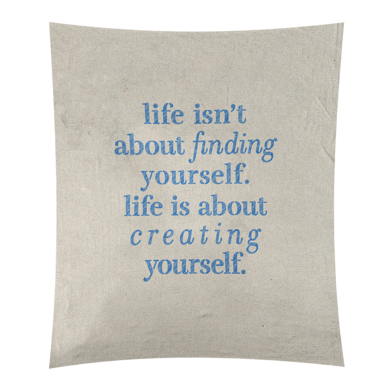 Tapisserie en polyester à créer vous-même quote, H 27,5 po x l 37,5 po, Blanc / bleu