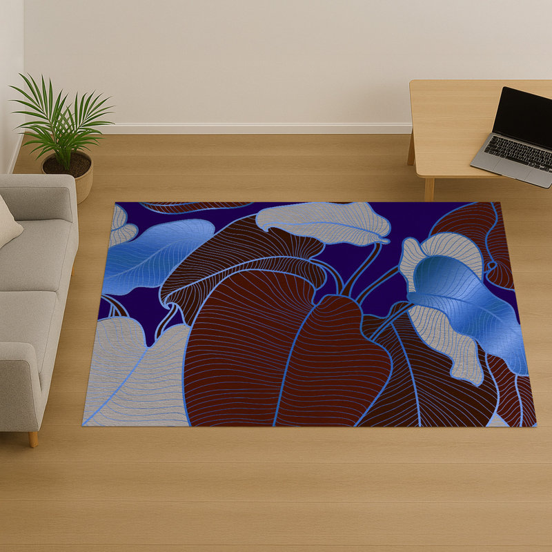 Floral Area Rug, Runner 70 x 140 cm