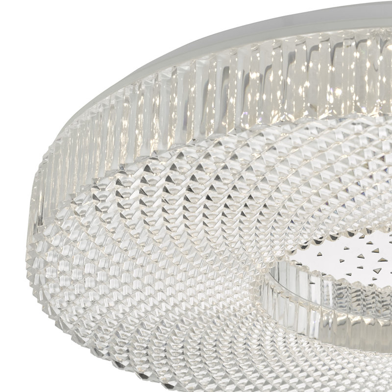 Cheylee Plastic LED Flush Mount, 8cm H x 8cm W x 50cm D