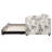 Twin Size Upholstered Daybed with Pop-Up Trundle & USB Charging Ports, Botanical Print