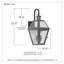 Lanterne murale d'extérieur à 2 ampoules H 22,5 po-568882635