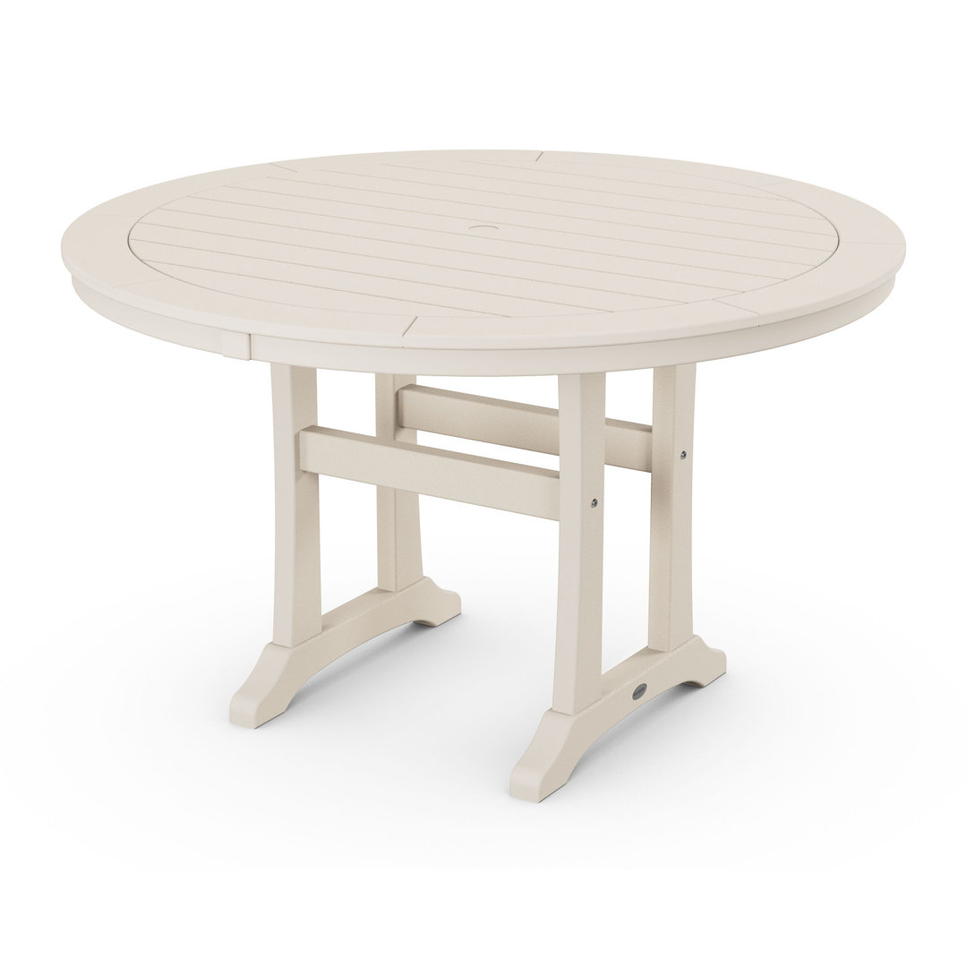 Nautical Trestle 48" Round Dining Table POLYWOOD® 