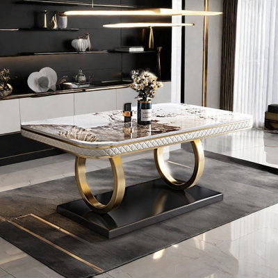 Italian style luxury rectangular dining table