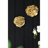 2pcs Enchanting Gold Rose Hanging - Intricate Design, Ambiance Two Graceful Accents Detail, Enhance Room Charm-425837660-425837661