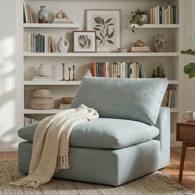 Canapé modulaire carré sans accoudoirs de 44 po de la collection Sunset Puff de Sunset Trading