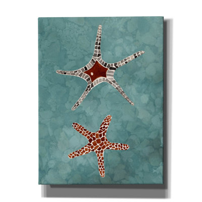 Epic Graffiti 'Twin Starfish 1'  by Alicia Ludwig Canvas Wall Art