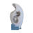 16.9X10.2X31.9" White Abstract Water Fountain With Blue Base With Light