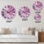Horloge murale mauve liquide «Waves I»-42983285