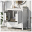 Meuble-lavabo simple autoportant de 18 po avec plateau en céramique Aulley-492620046