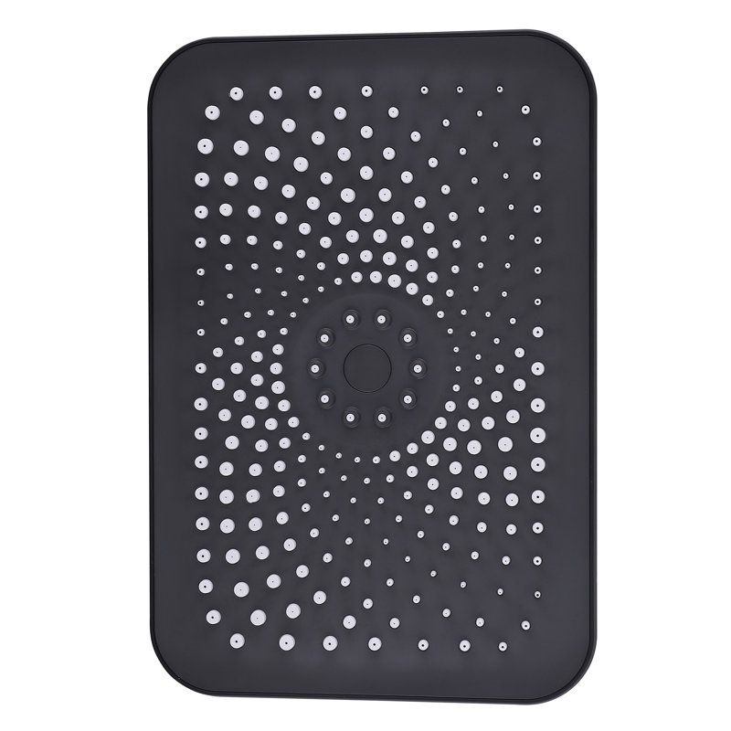 Rain Fixed Shower Head 1.6 GPM GPM, Matte Black
