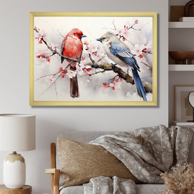 «Asian Art Sumi Bird Serenity V», reproduction d'art