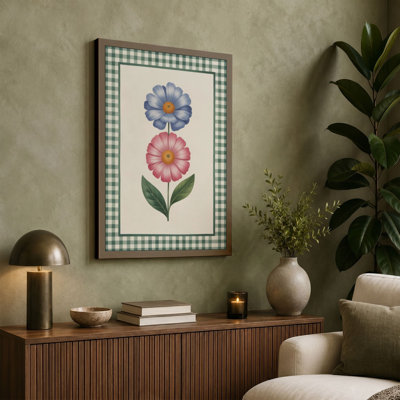 Stacked Blooms Botanical - Wrapped Canvas