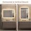 Anti-Fog Rectangular LED Bathroom Mirror, Frameless Gold Spray Edge, Touch Control Mirror-1286566921