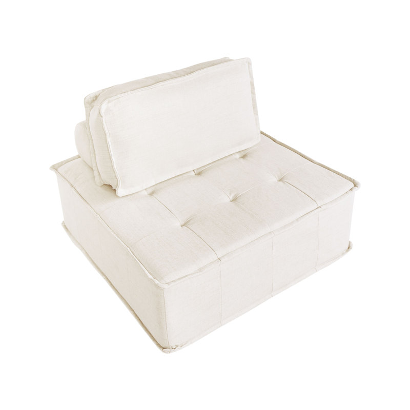 TIBRO Upholstered Fabric Armless, White