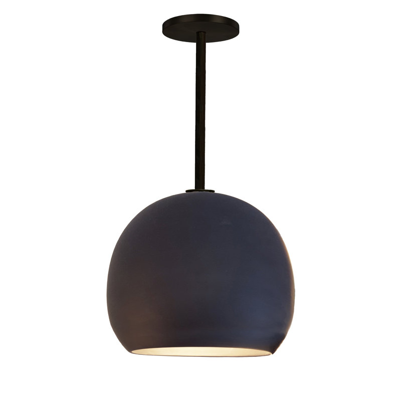 Luminaire suspendu 1 lumière, Noir, Noir mat