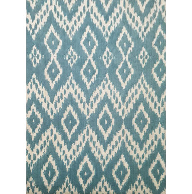 Tapis décoratif bleu ikat Eléonore