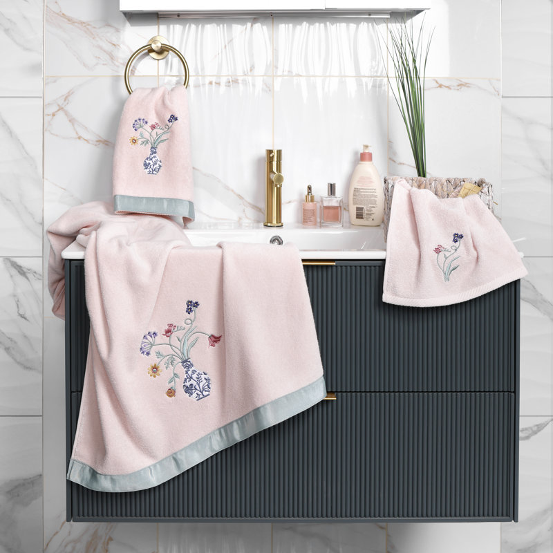 Turkish Cotton Hand Towel, Blush