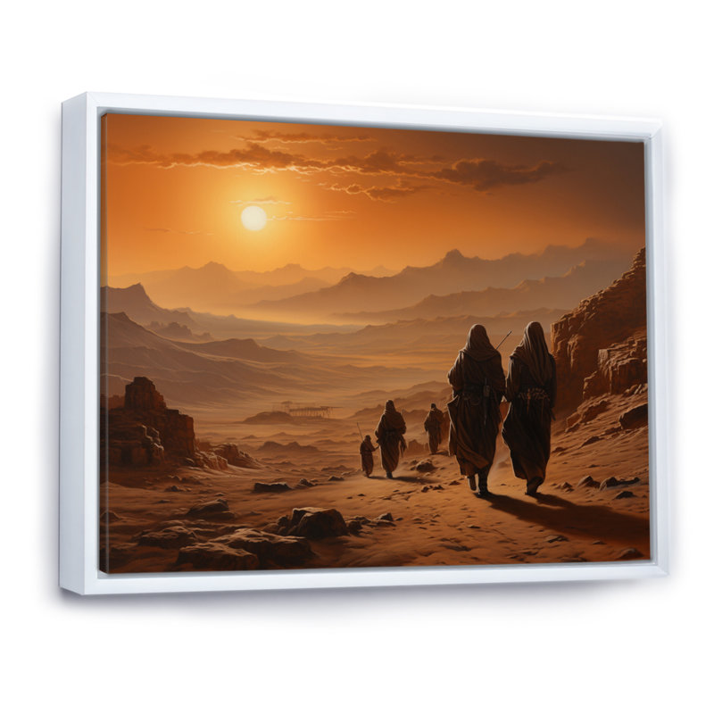 Art de l'Islam «Journey To The Faith» III, H 34 po x l 44 po, Cadre flottant blanc