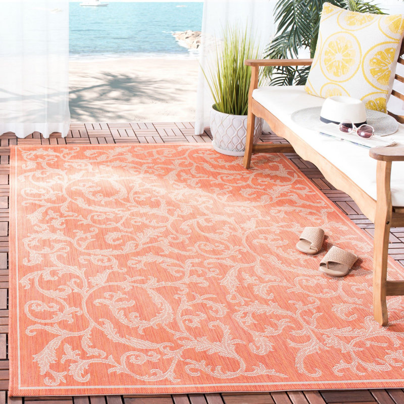 Herefordshire Performance Floral Indoor/Outdoor Area Rug, Rectangle 9' x 12'