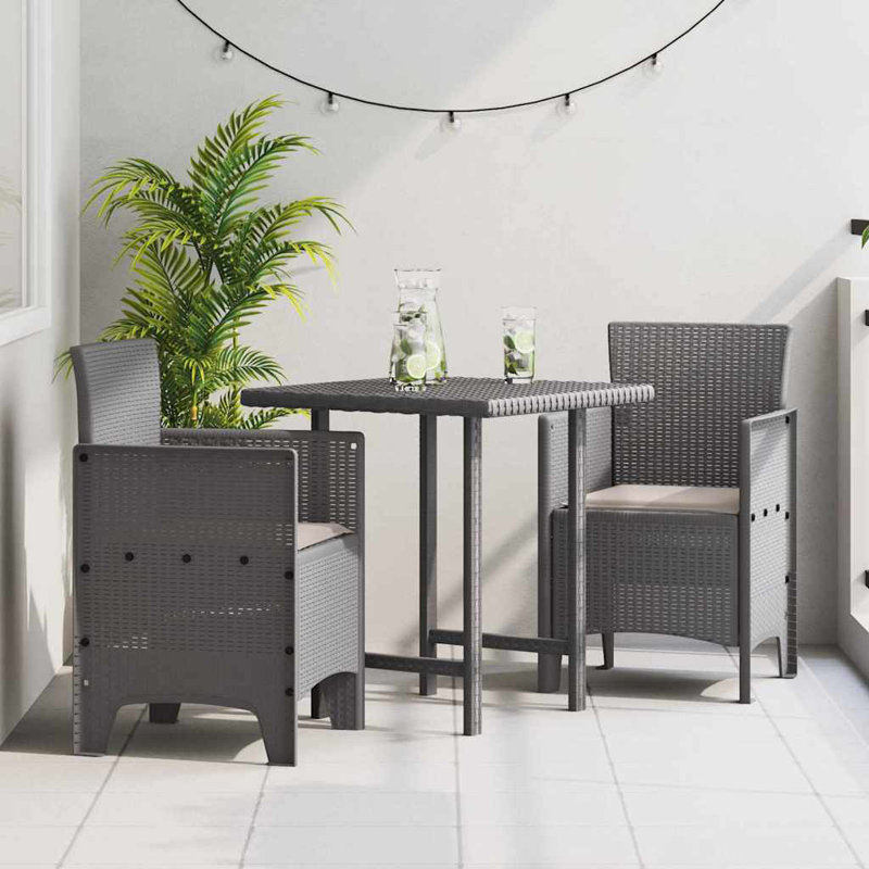 Patio Dining Side Chair, Khaki, Light Grey