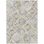 Machine Washable Indoor/Outdoor Christain ACN1330 Ivory 8' x 8' Round Rug-102631374
