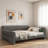 Upholstered Daybed With Usb And Slats Support-1167992878