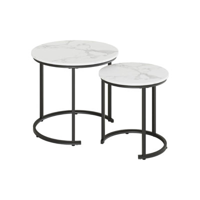 Glass 1 Tier Plant Stand Set of 2
