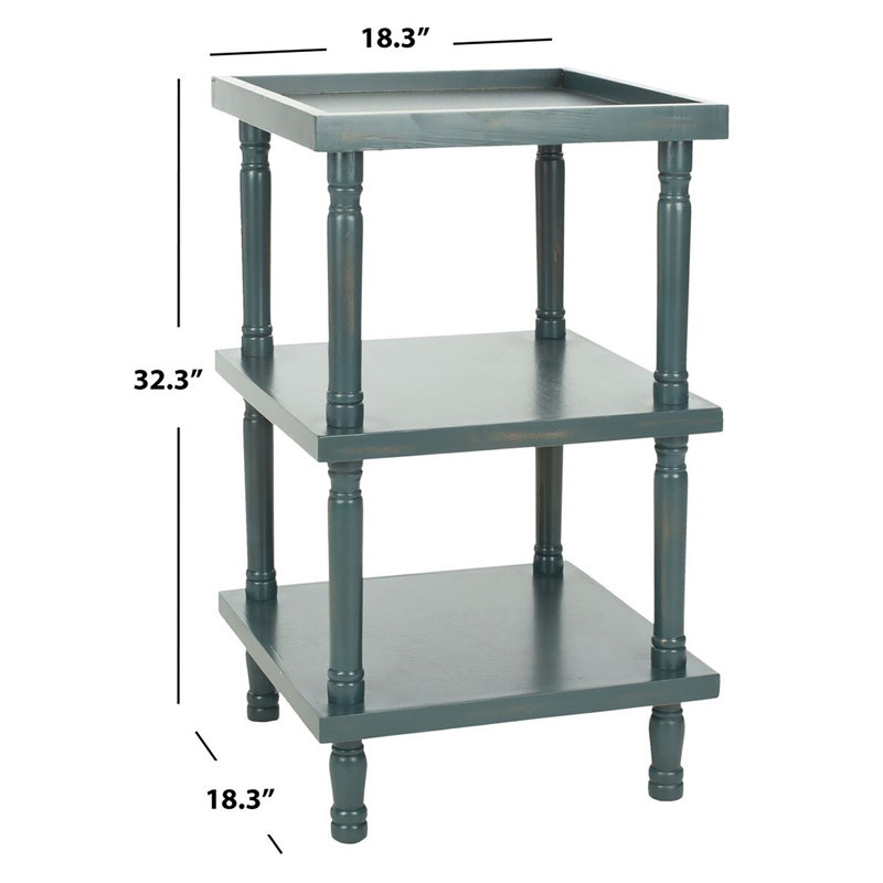 Table d'appoint à 3 niveaux Denoila, Bleu sarcelle foncé