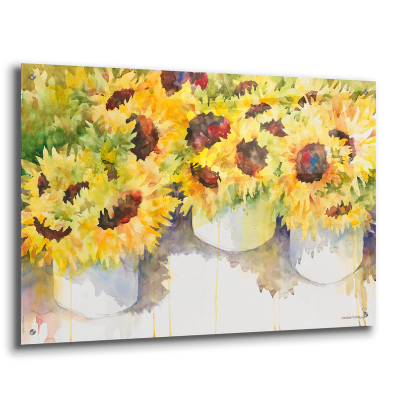 «Follow The Sun» par Annelein Beukenkamp, art mural en verre acrylique, H 24 po x l 36 po x P 0,2 po