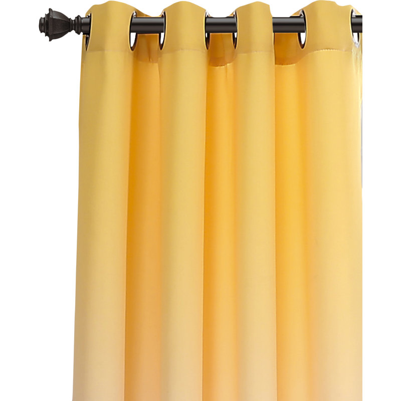 Room Darkening Curtain Pair, Width 132 x Drop 213 cm, Yellow