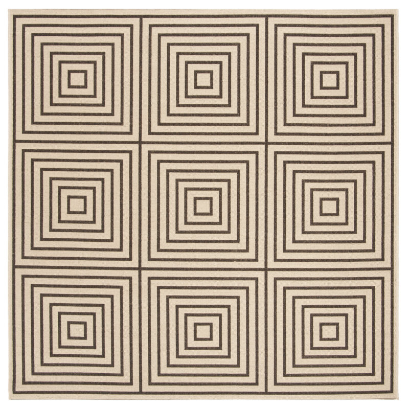 Fion Geometric Indoor / Outdoor Area Rug, Square 201 cm