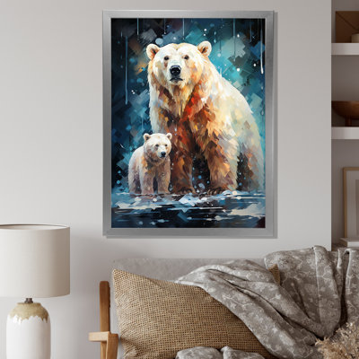 Ours polaire Starlit Bond II - ours, art mural