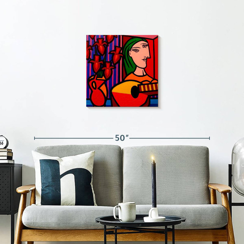 Leisha hommage à Picasso II, H 20 po x l 20 po