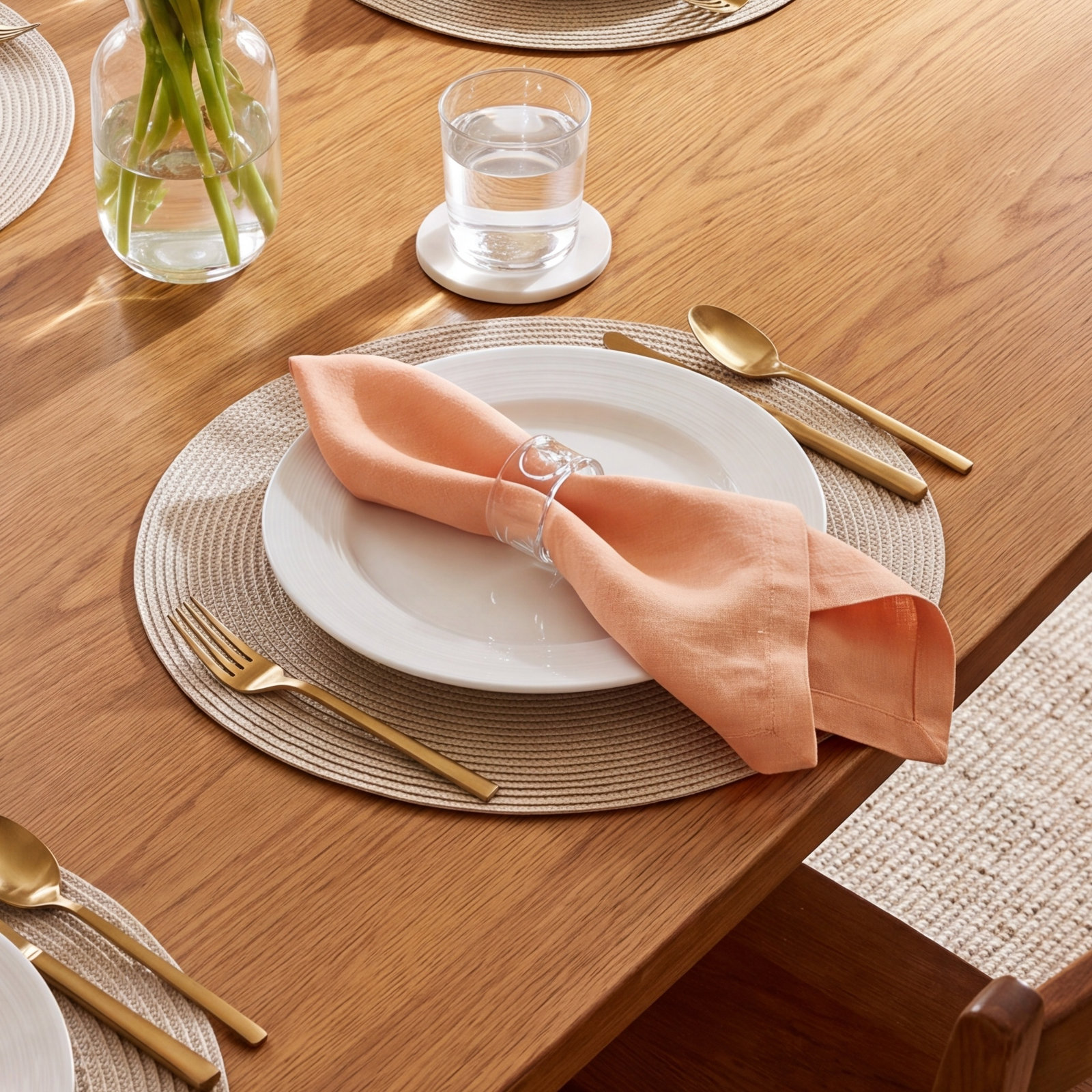 Over and Back Glass Napkin Ring Set