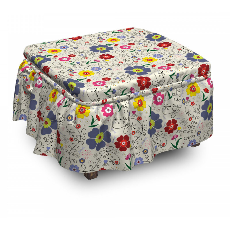 Box Cushion Ottoman Slipcover