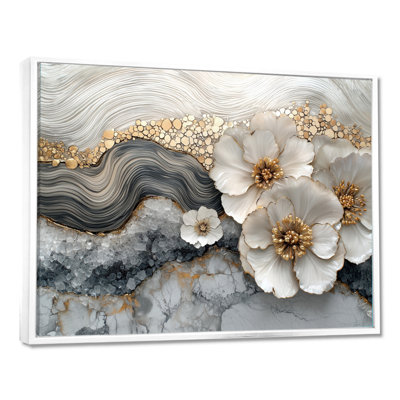 Poppies River On Golden Crys Tal River - Poppies Large Wall Art