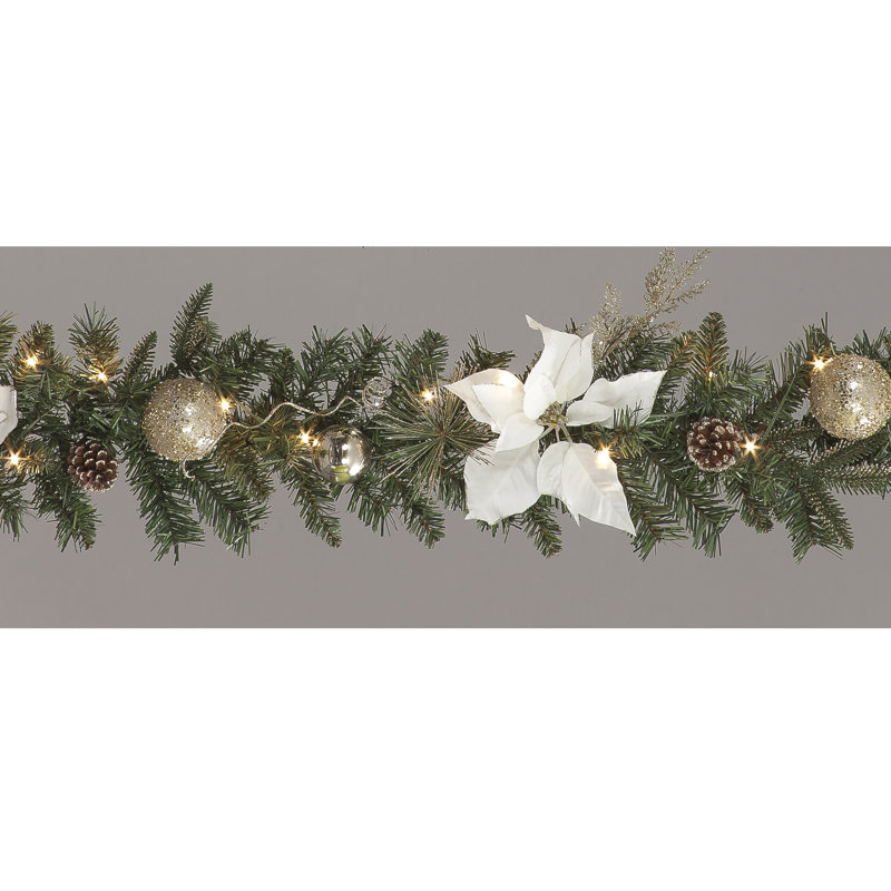 Aaronsburg 180cm Lighted Faux Garland with Lights