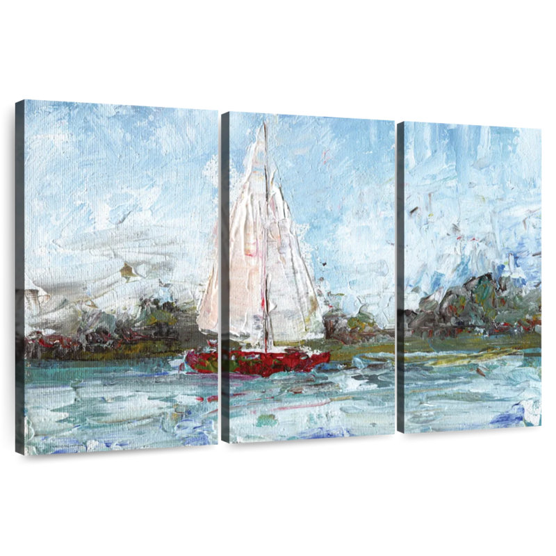 Mehar Here We Go A Sailing, 20" H x 33" W