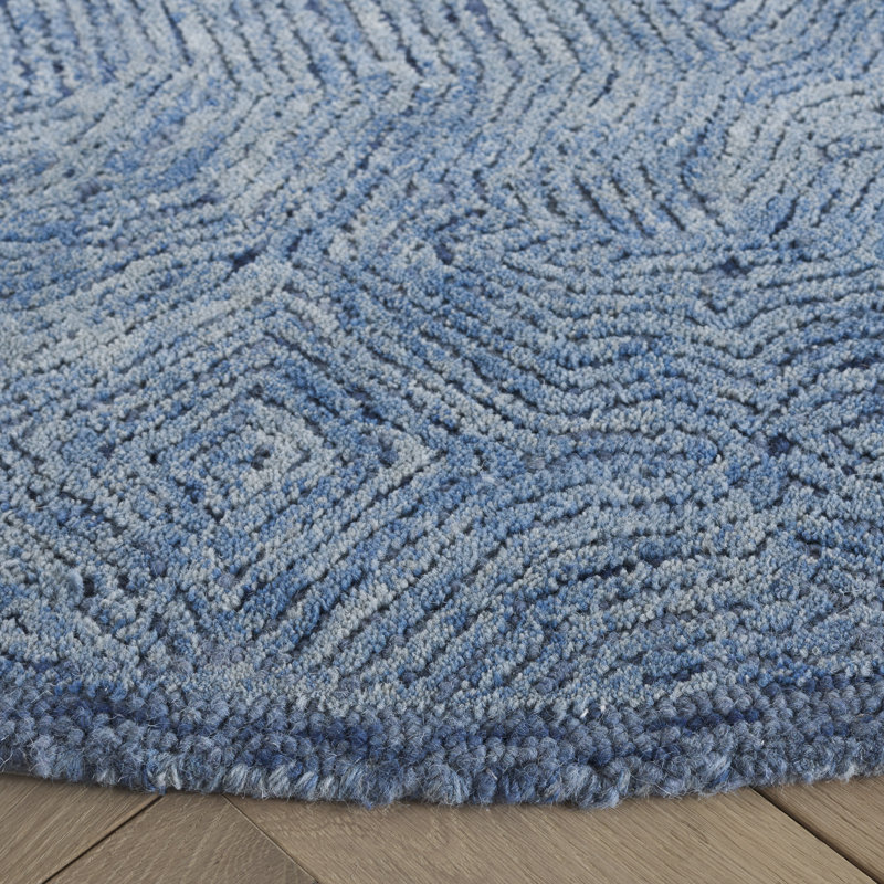 Tapis en laine touffeté à la main Ahmonie, Rond 6 pi