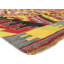 Tapis unique en laine noué à la main de style années 1960 de 6 pi 11 po x 10 pi 4 po jaune / rouge / noir