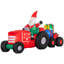 Remorque de Noël gonflable pour père Noël avec boîtes-cadeaux colorées 9 pi