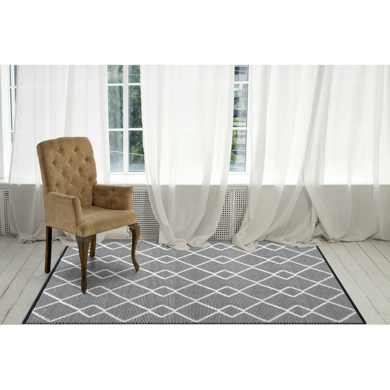 Montesano 8X10 2728-99 ivoire / noir, Rectangle 5 pi x 8 pi
