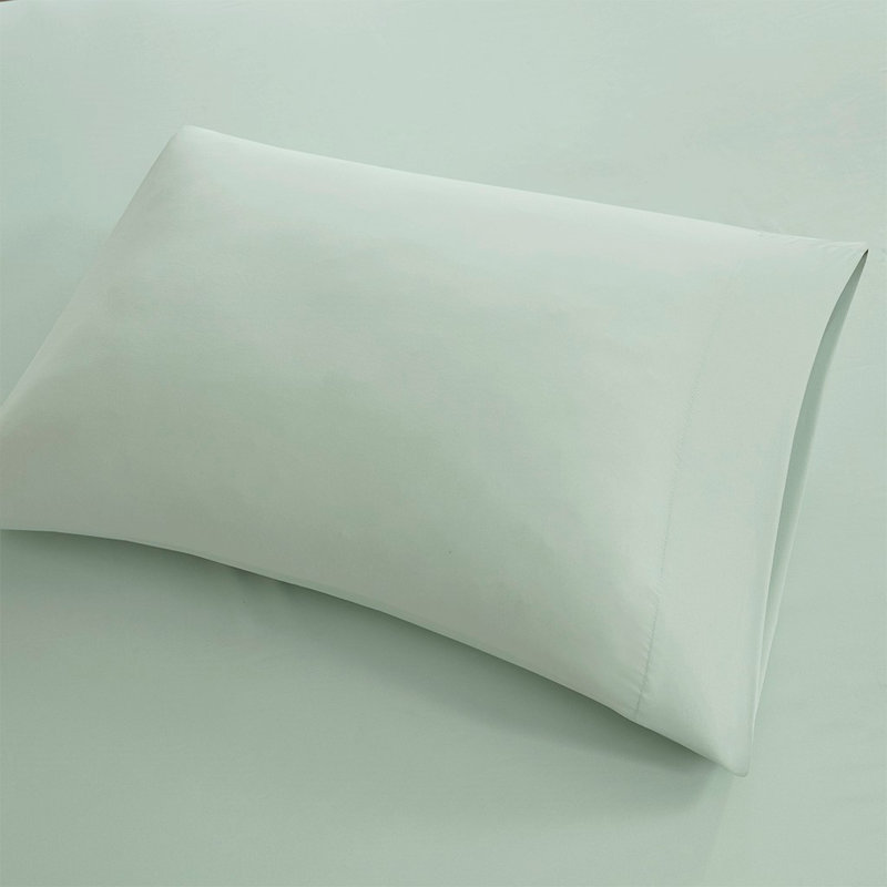 Ensemble de draps en microfibre Gracie Mills Thaddeus, Ensemble de draps pour lit simple avec un drap-hou, Vert