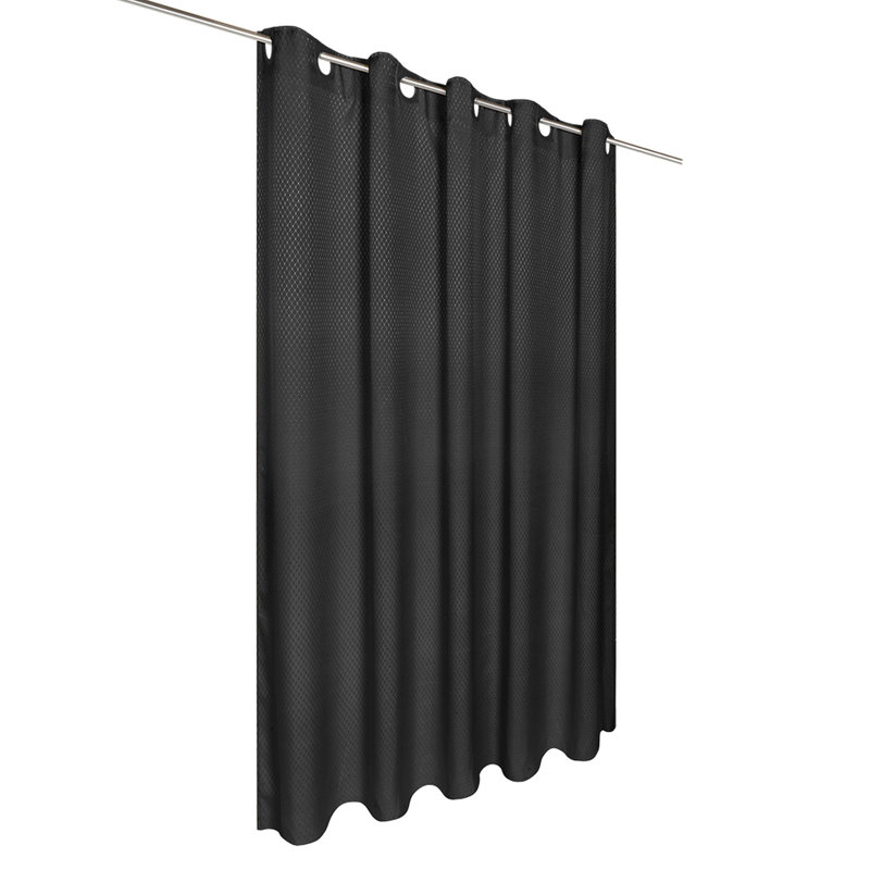 Jamarl Shower Curtain, 84" H x 70" W, Black