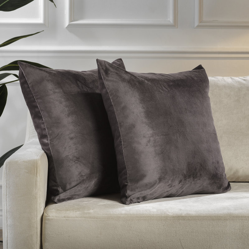 Matte Velvet Pillow Cover, 14" x 14", 24 Liver