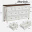 Commode de ferme Adeewa avec 7 tiroirs et boutons ronds en métal-797703248