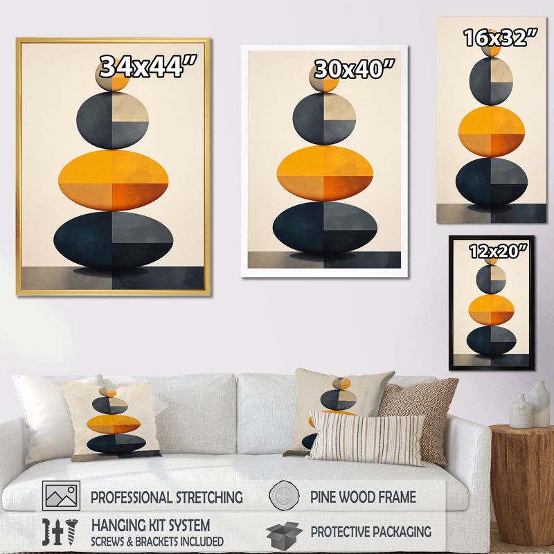 «Visual Tranquility Rock Balancing I» sur toile, Toile tendue, H 32 po x l 24 po x P 1 po